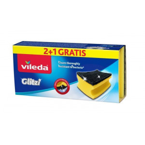 Čisticí houba "Glitzi", 2+1 ks, antibakteriální, VILEDA F0007A