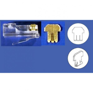 Konektor RJ45 Cat5e, drát, cena za kus, 100-pack