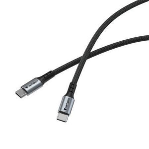 USB kabel, černá, USB-C / USB-C, 1,2 m, 100W, VERBATIM 31846