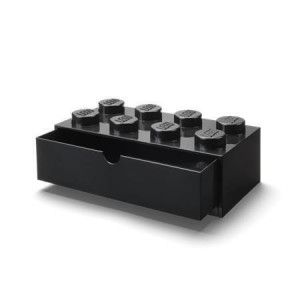 Úložný box se zásuvkou "Brick 4x2", černá, LEGO 40211733