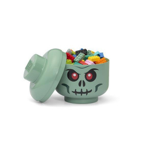 Úložný box ve tvaru hlavy minifigurky, Green Skeleton, malý, LEGO 40310803