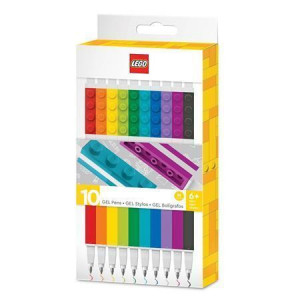 Gelové pero, 10 různých barev, 0,7 mm, sada, LEGO 53100