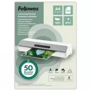 Laminovací fólie Fellowes A4 80 mic z recyklovaného materiálu (50%), lesklé