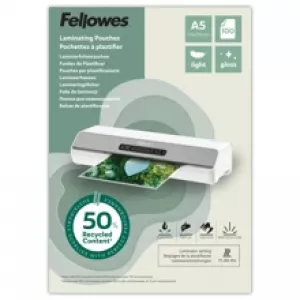 Laminovací fólie Fellowes A5 80 mic z recyklovaného materiálu (50%), lesklé