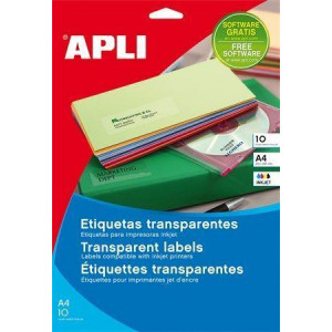 Etiketa, 48,5 x 25,4 mm, průhledná, polyester, zaoblené rohy, 440ks/bal., APLI