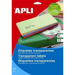 Etiketa, transparentní, 70 x 37mm, polyester, 240ks/bal., APLI