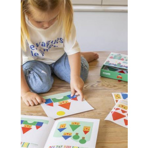 Samolepková hra "Vesnice", geometrické tvary, APLI Kids 19432