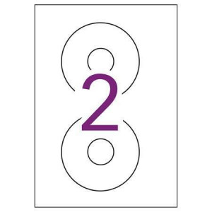 Etikety na CD/DVD, matné, A4, snímatelné, APLI
