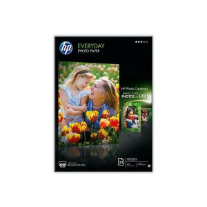 Fotografický papír, do inkoustové tiskárny, lesklý, A4, 200g, HP