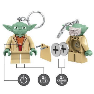 Klíčenka s LED osvětlením "Star Wars Yoda", LEGO LGL-KE11H