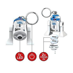 Klíčenka s LED osvětlením "Star Wars R2D2", LEGO LGL-KE21H