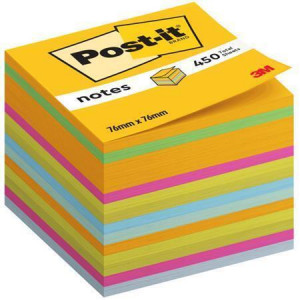 Samolepicí bloček, mix barev, 76 x 76 mm, 450 listů, 3M POSIT 7100172383