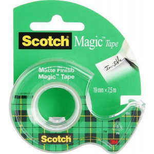 Lepicí páska "Magic Tape 810", s odvíječem, 19mm x 7,5m, 3M/ SCOTCH