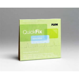 Náhradní náplasti "Quick Fix", modrá, detekovatelné, 45 ks, PLUM 5513/GANPL5513