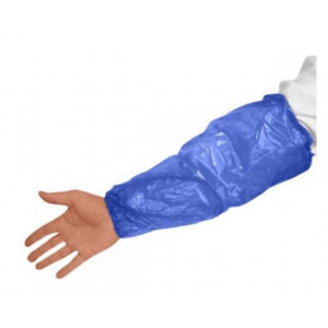 Ochranný rukáv na předloktí, modrá, jednorázový, 40 cm, 100 ks