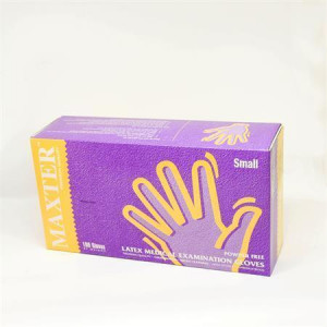 Ochranné rukavice, béžová, jednorázové, latexové, 5,7 g, vel. L, 100 ks, nepudrované, 1005L