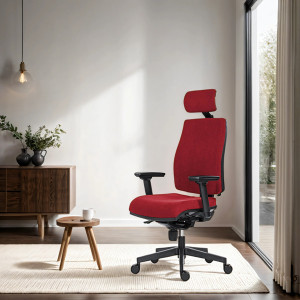 Powerton ERGO JANA Kancelářské ergonomické křeslo, Červené