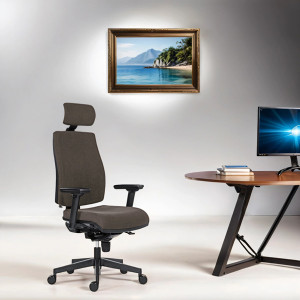 Powerton ERGO JANA Kancelářské ergonomické křeslo, Šedé