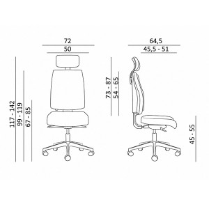 Powerton ERGO JANA Kancelářské ergonomické křeslo, žlutá