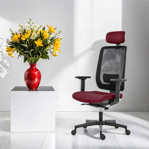 Powerton ERGO LUCIE Kancelářské ergonomické křeslo, Červené