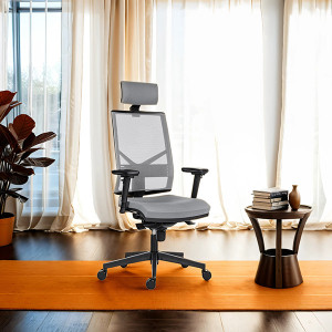 Powerton ERGO MARIE Kancelářské ergonomické křeslo, Světle šedé