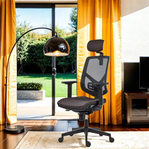 Powerton ERGO TINA Kancelářské ergonomické křeslo, Šedé