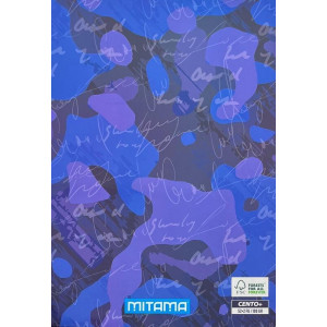 Sešit "Fantasy colours", A4+, čtverečkovaný, 52+2 listů, blue camo, MITAMA 62164-90044