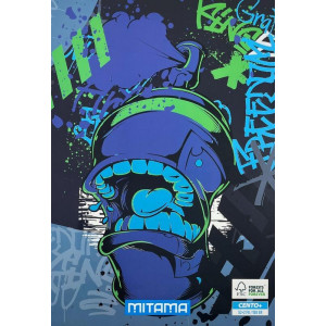 Sešit "Fantasy colours", A4+, čtverečkovaný, 52+2 listů, Graffiti, MITAMA 62164-90052