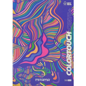 Sešit "Color Touch", A4+, čtverečkovaný, 52+2 listů, fialová mramorová, MITAMA 62173-90143