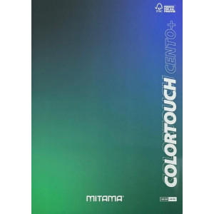 Sešit "Color Touch", A4+, linkovaný s okraji, 52+2 listů, černá-zelená, MITAMA 62176-90149