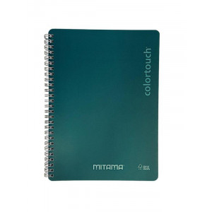 Spirálový sešit "i-Note", 18,5x24, čtverečkovaný, 90 listů, tm.zelená, MITAMA 62282-90200