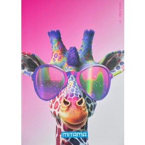 Sešit "Animal", A4, čtverečkovaný, 40+2 listů, žirafa, MITAMA 62732-90094