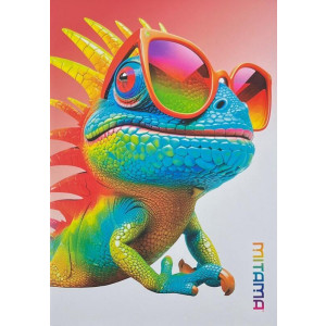 Sešit "Animal", A4, linkovaný, 40+2 listů, ještěrka, MITAMA 62733-90104