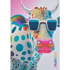Sešit "Animal", A4, linkovaný, 40+2 listů, kráva, MITAMA 62733-90109