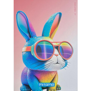Sešit "Animal", A4, linkovaný s okraji, 40+2 listů, králík, MITAMA 62744-90117