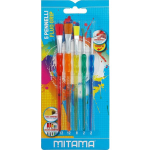 Sada štětců, 3 ploché + 2 kulaté, MITAMA 62862
