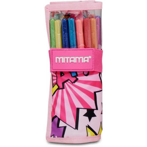 Penál plný "Glitter Roll", ice cream, rolovací, růžová, MITAMA 62908-90156
