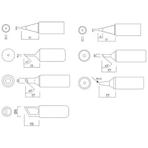Sada pájecích hrotů NEO TOOLS Páječky, 7 druhů hrotů, ocel, všestranné aplikce