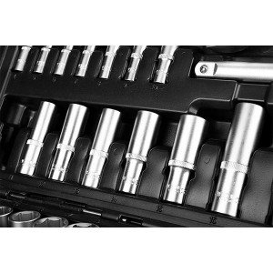 Sada nástrčných klíčů, 10-216, 216 ks, velikost 1/2, 1/4, 3/8, kufřík, NEO TOOLS