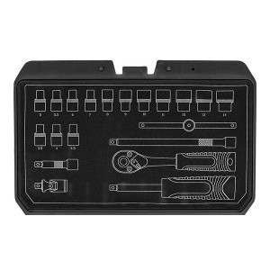 Sada nástrčných klíčů, 10-230, 20 ks, velikost 1/4, kufřík,, NEO TOOLS