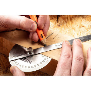 Úhloměr s pravítkem NEO TOOLS 0-100 mm, pravítko, úhloměr, nerezová ocel