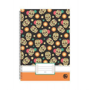 Spirálový sešit "Skull", A4, čistý, 70 listů, OPTISCHOOL 27ISS70-015