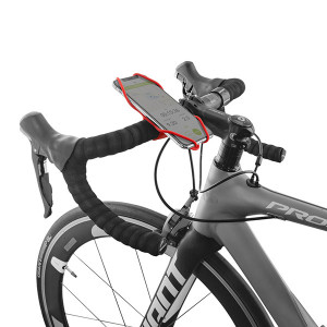 Držák mobilu Bone Bike Tie 3, na kolo, nastavitelná velikost, červený, 4.7-7.2", silikon, k připevnění na řídítka, červená