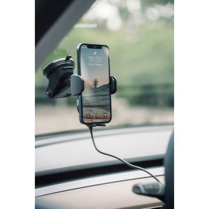 Verbatim držák mobilu do auta, s bezdrátovým nabíjením, technologie Qi, černá