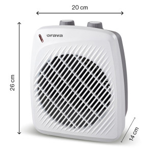 Orava Horkovzdušný ventilátor, bílý