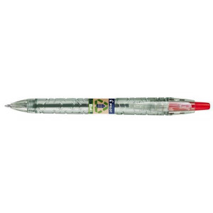 Kuličkové pero "B2P EcoBall", červené, 0,27 mm, PILOT BP-B2PEB-M-R-BG