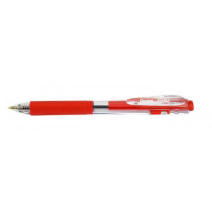 Kuličkové pero "BK437", červená, 0,35 mm, stiskací mechanismus, PENTEL BK437-B