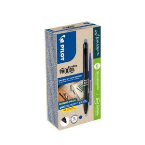 Roller "Frixion Ball +" + náplň, modrá, 0,35 mm, vymazatelný, stiskací mechanismus, PILOT BLRT-GREEN