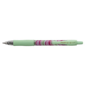 Gelové pero "G-2 Flow", modrá, 0,32 mm, stiskací mechanismus, zelené tělo, PILOT BL-G27-FLG-B