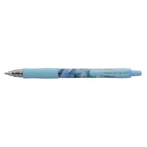 Gelové pero "G-2 Flow", modrá, 0,32 mm, stiskací mechanismus, modré tělo, PILOT BL-G27-FLL-L